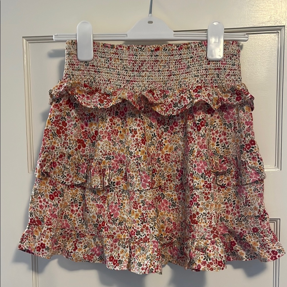 Floral Ruffle Skirt - Multicolor